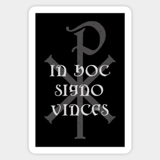 IN HOC SIGNO VINCES Chi Rho Christogram Sticker